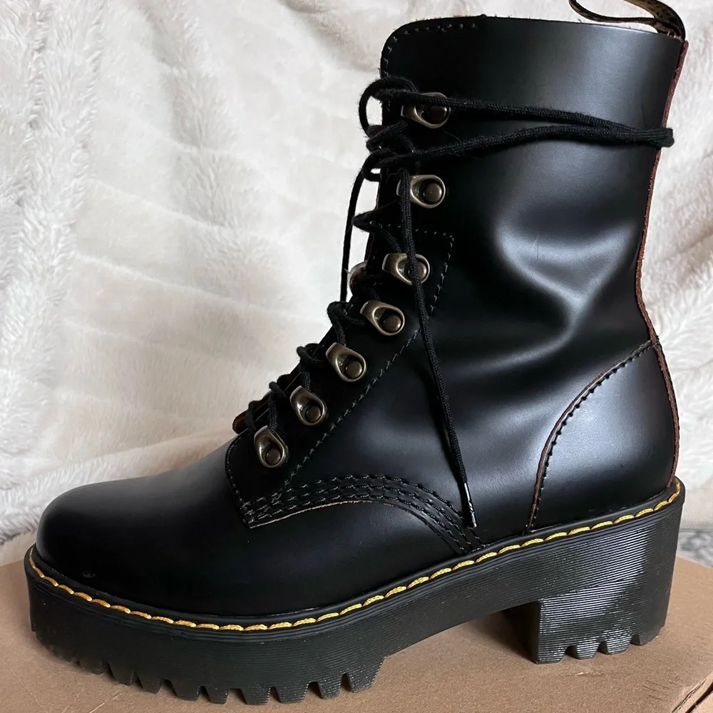 Dr. Martens Leona Boot, Color Black, Size US 8, Only Worn Once. - Picture 12 of 13